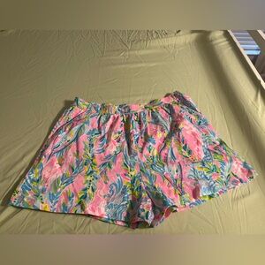 Colorful Floral Print Shorts Lilly Pulitzer girls Sz Large NWT